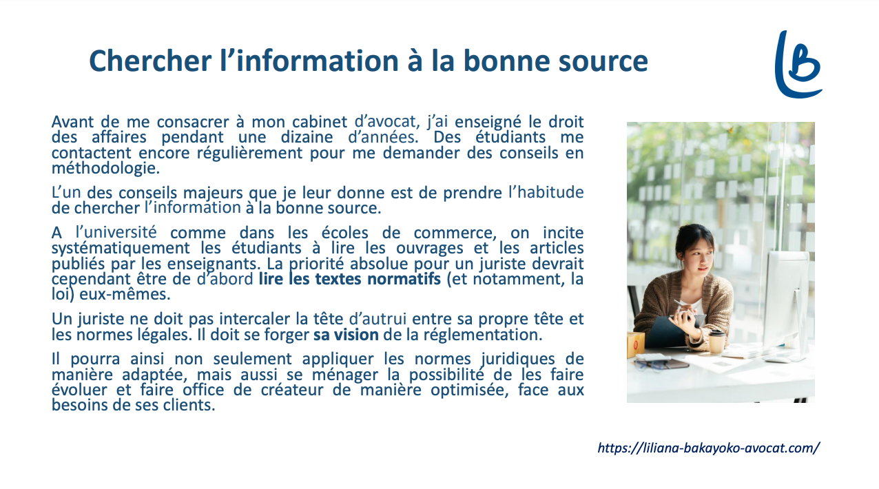 Chercher l'information à la bonne source